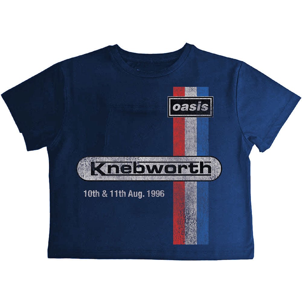 OASIS オアシス (10月 来日 記念 ) - Knebworth '96 / CROP / Tシャツ / レディース - PGS